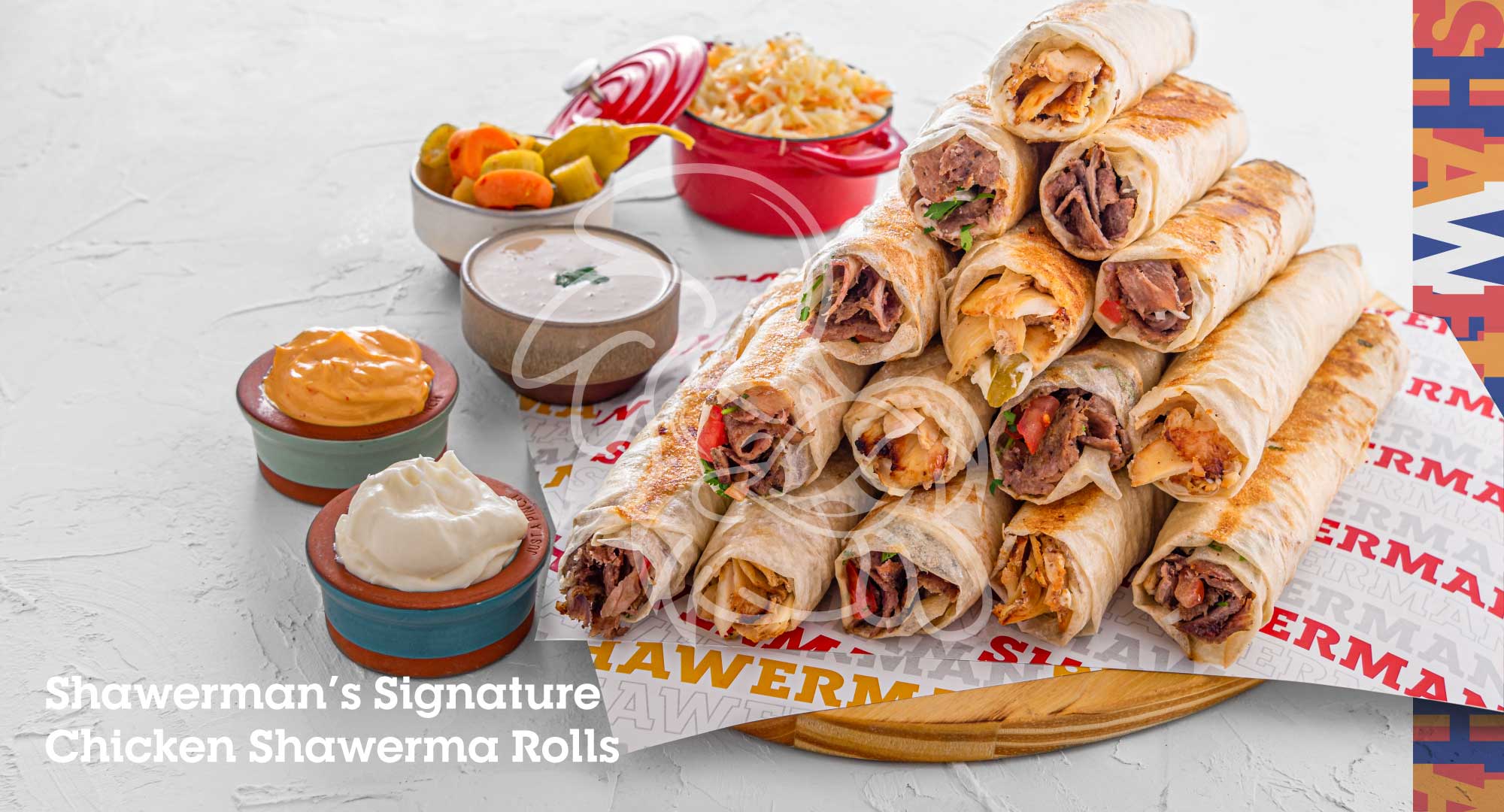 Shawerman’s Signature Chicken Shawerma Rolls